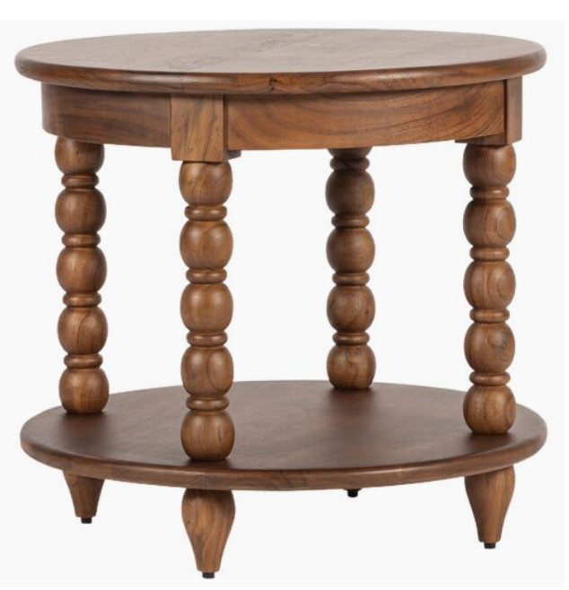 One Kings Lane Thalyn Spindle Round End Table.
