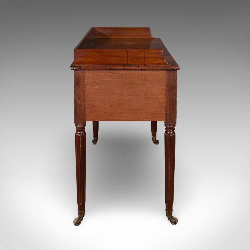 Antique Writing Table, English, Kneehole Desk, Home Office, Study, Regency, 1820 gallery