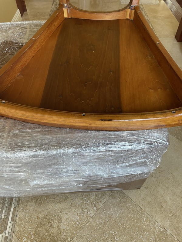 EUC MCM Vtg Lane Walnut Side Table Wedge, Style 997-21 gallery