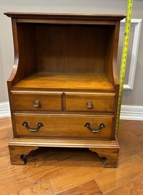 Mid 20th Century Solid Maple Wood Step Table (Bedside Table) – Houston Pick Up