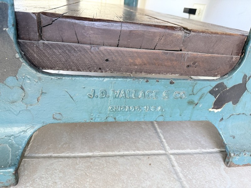Original JD Wallace And Co. Workbench/ Table