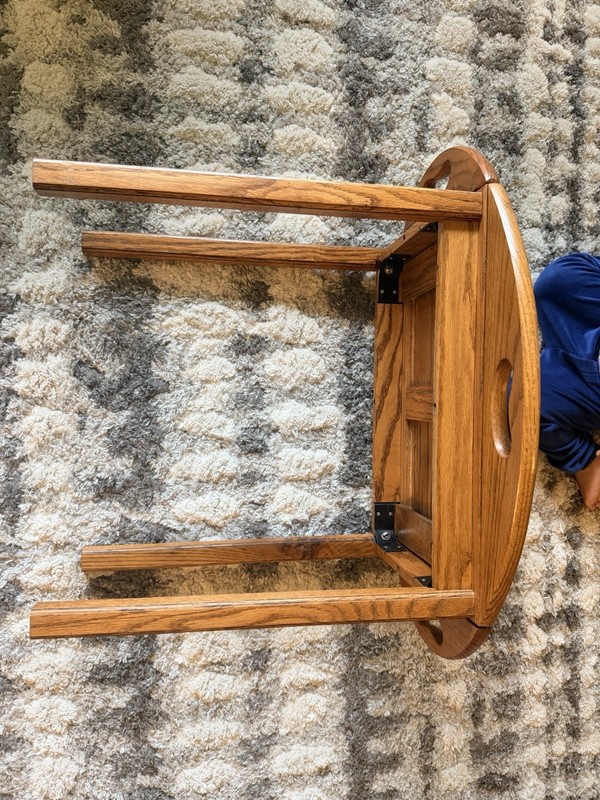Vintage Oak Butler Tray Table Folding Handles gallery
