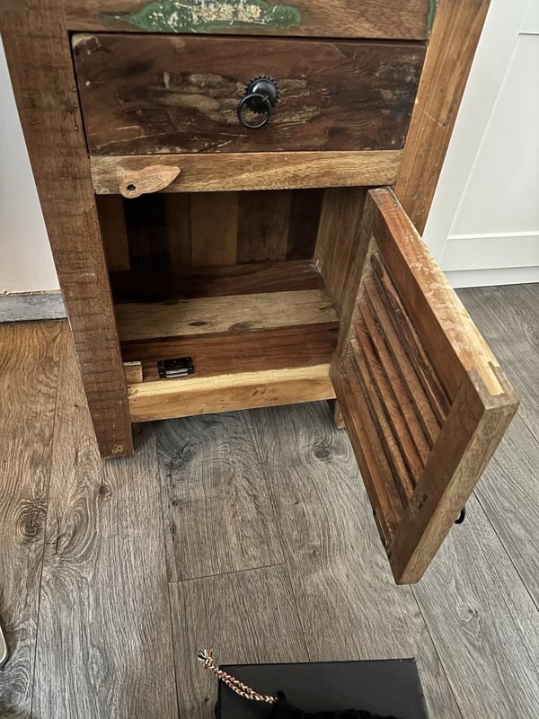 Vintage End Table With Fastened/baby Proof Swivel gallery