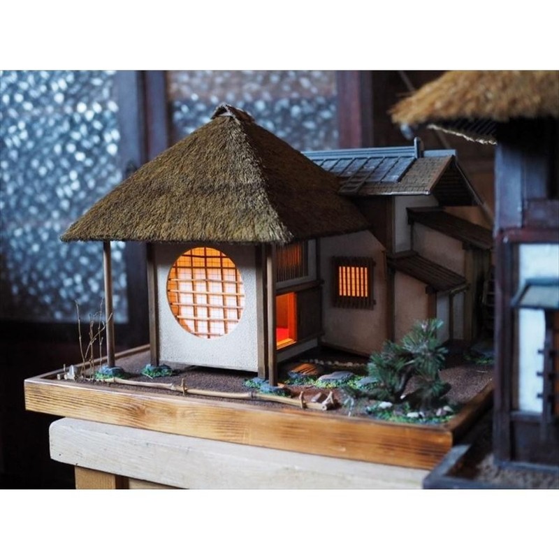 Japanese Old House Diorama w/ Light Korokuten E Used K23621