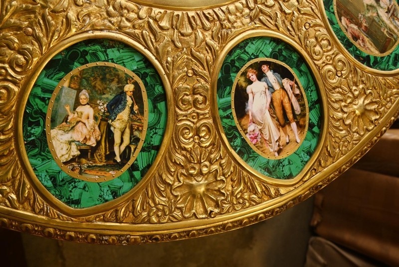 Napoleon III Malachite Centre Table Painted Plaques French Revival gallery