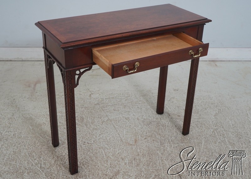 L68632: Chippendale Style Burl Walnut & Mahogany Sofa Table gallery