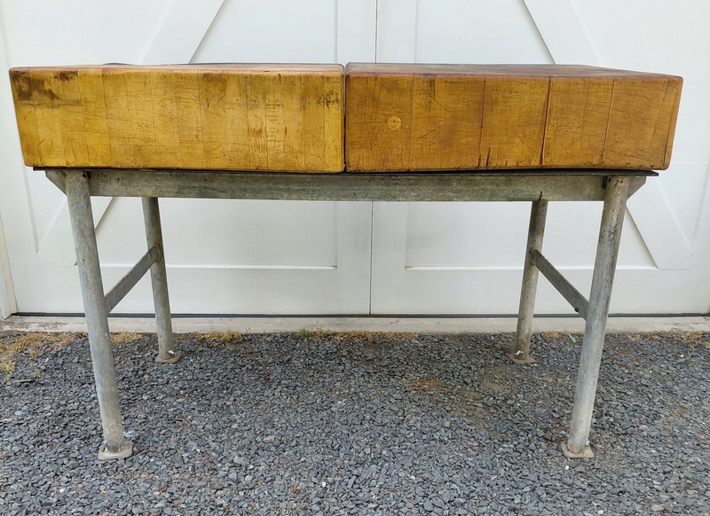 Vintage Butcher's Table Butcher Block Table gallery