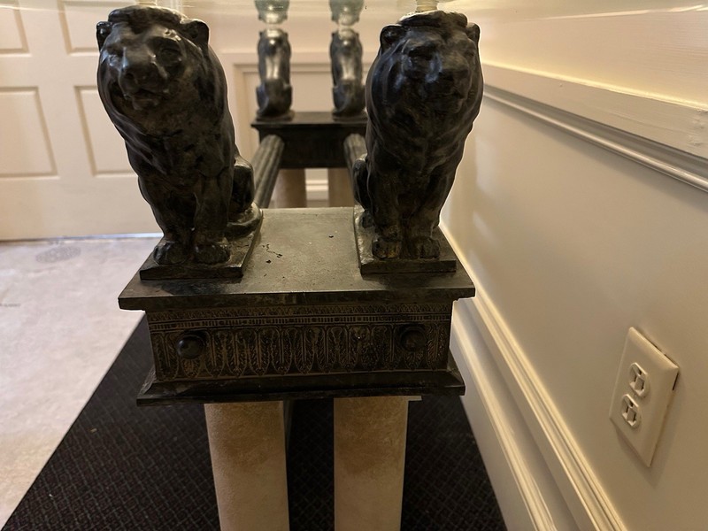 Mid 20th Century Black Lion Console Table gallery
