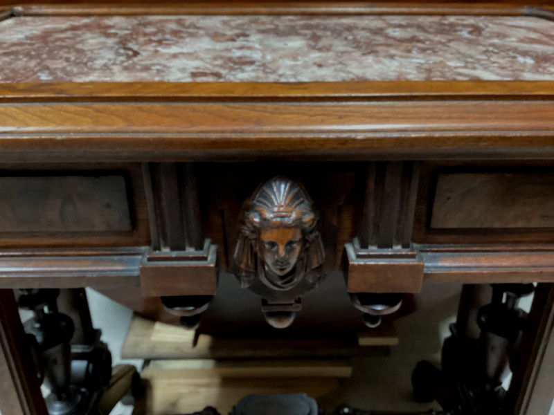 Antique victorian marble top table walnut 19th c attrib john jelliff gallery