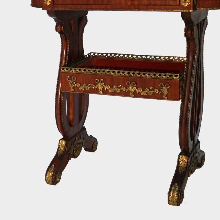 Antique Flame Mahogany, Birds Eye Maple and Ormolu Serving Table C1920 gallery