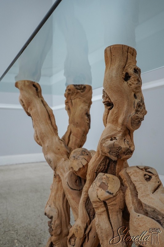 60202EC: Modern Design Driftwood Base Console Hall Table gallery