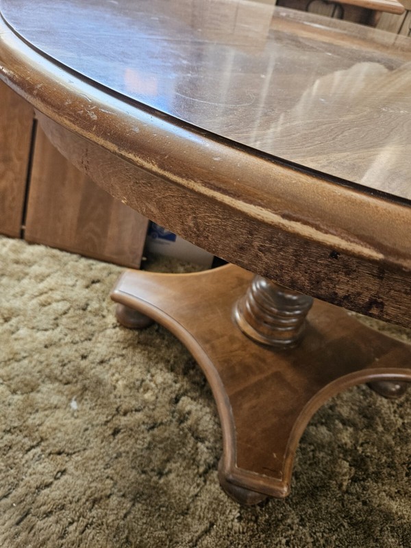 ethan allen pedestal table With 2 Leaves And Chairs gallery