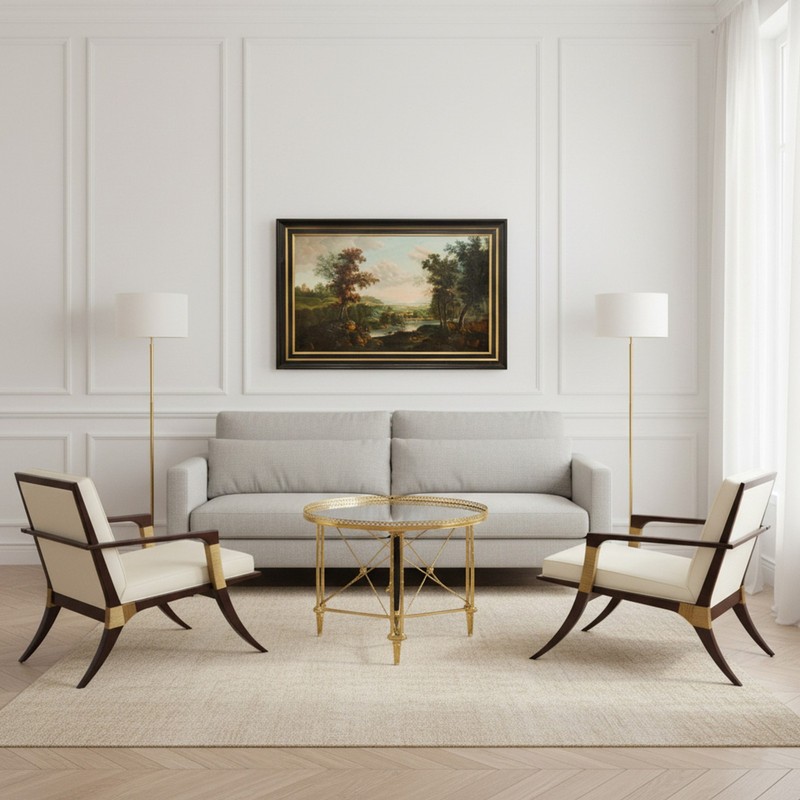 French Gilt Bronze Gueridon Side Table, manner of Maison Jansen ca. 1930s gallery