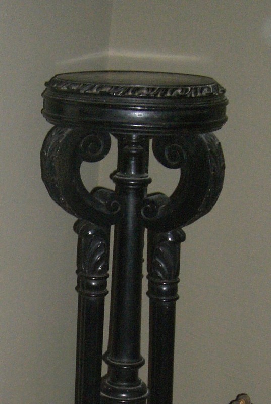 Antique Carved Plant Stand End Table Tall (Cat #2-09-d) gallery