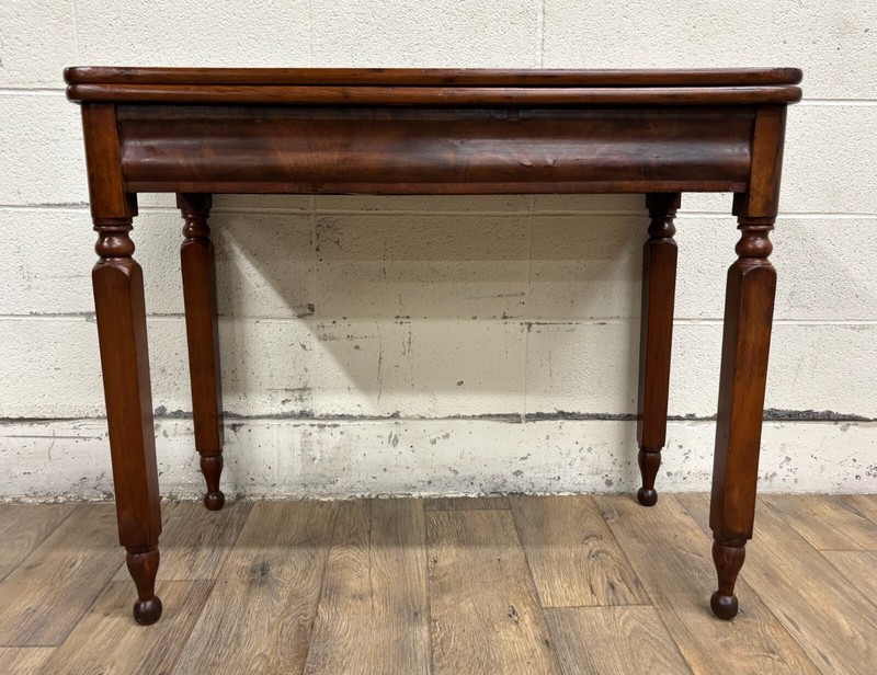 Antique Federal or Sheraton Style Folding Top Flip Top Game Table Writing Desk