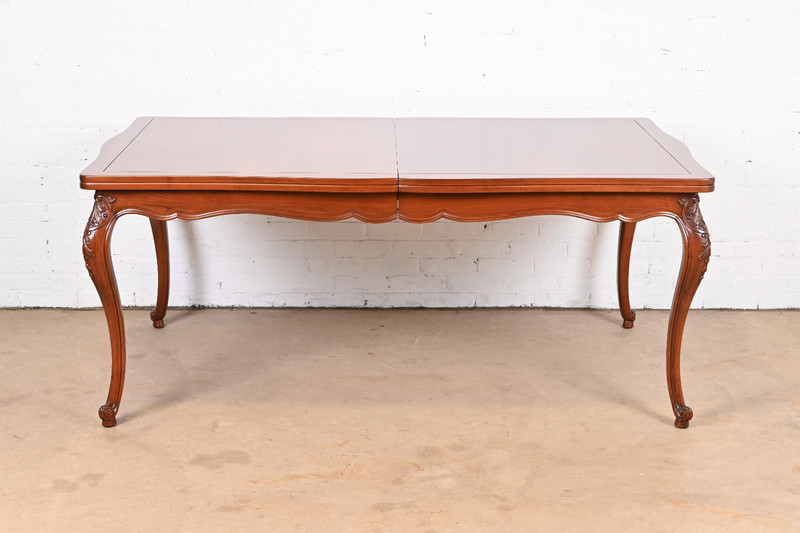 John Widdicomb French Provincial Louis XV Walnut Extension Dining Table gallery