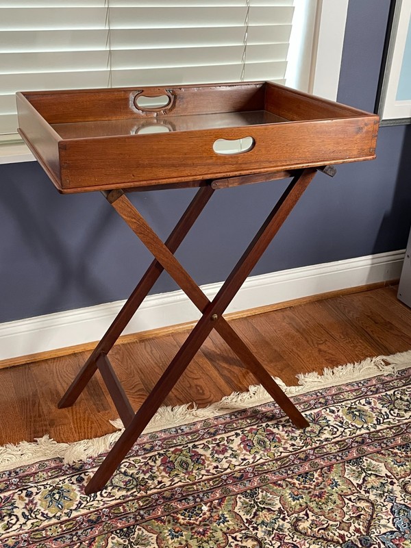 Signed Butler’s Tray on Stand in Mahogany, 19th-Century gallery