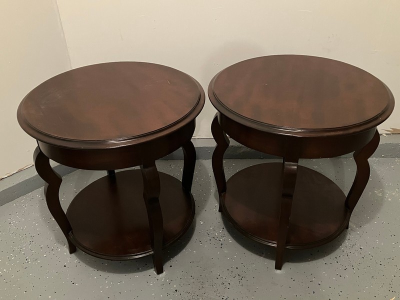 2 CTH Sherrill Occasional 530-935 Side Tables Maple Solids Mahogany Veneers