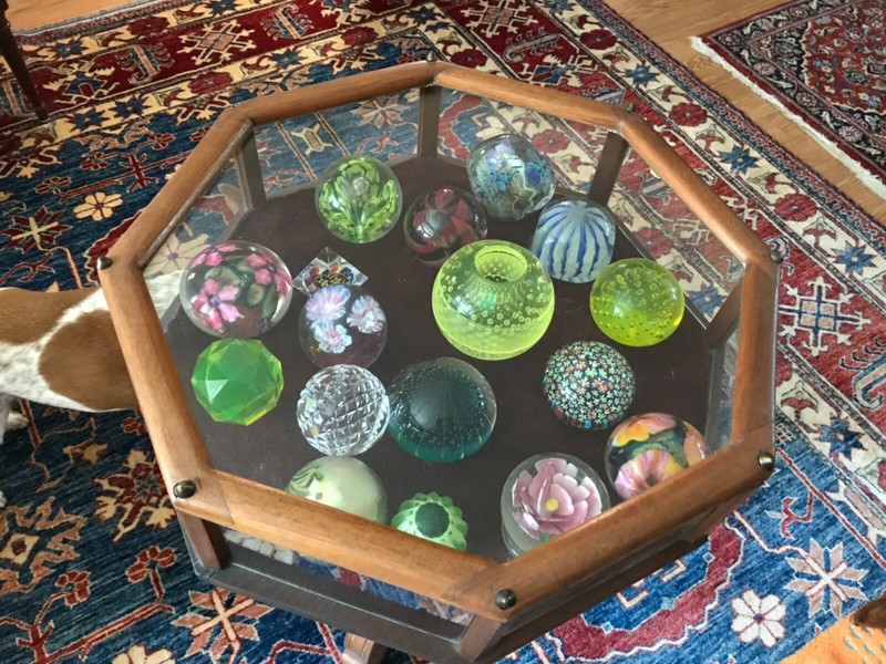 Rare Victorian Mahagany Vitrine 8 Sided Glass Display Table 29.5” Tall gallery