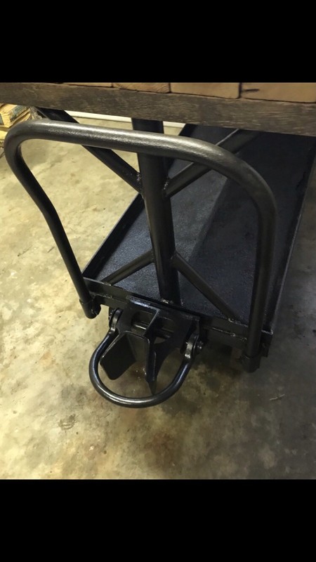 Custom Industrial Railroad Iron Cart Rolling Dining Island Bar Table Steampunk gallery