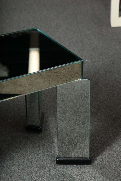 Art Deco Style Mirrored Table, Italy, 1980 gallery