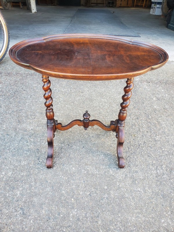 Antique Victorian Ornate Barley Twist Side Accent Table