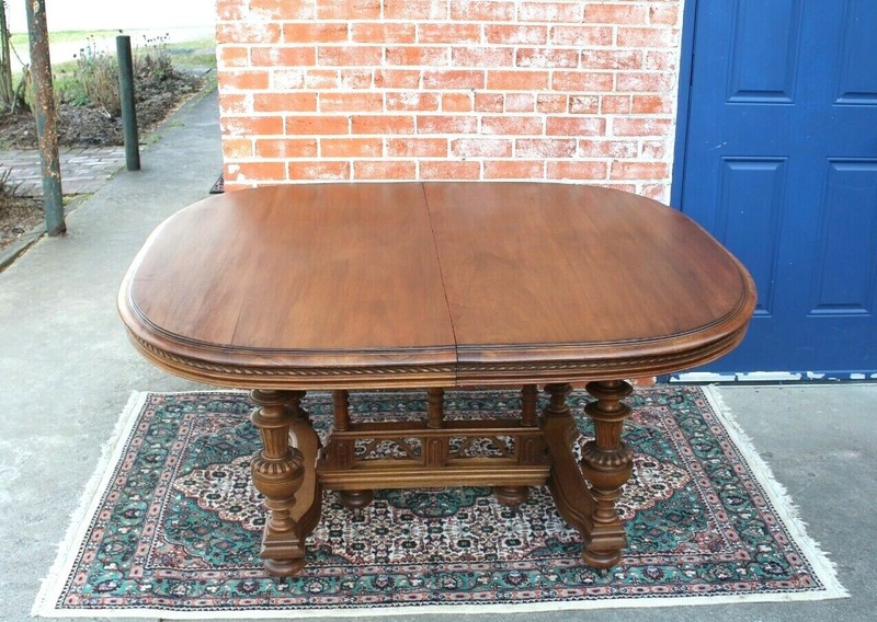 French Walnut Gothic Renaissance Table | Antique Dining or Kitchen Table gallery