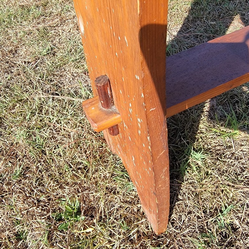 Antique Simplex Ironer Wooden Table Stand Board Farmhouse Decor gallery