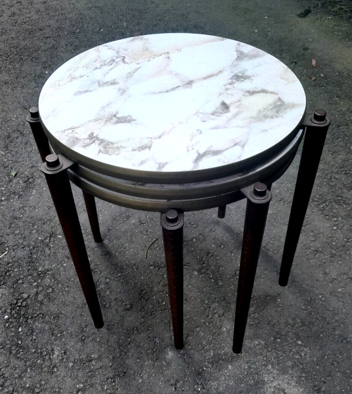 Mid Century Modern Faux Marble Stacking Tables gallery
