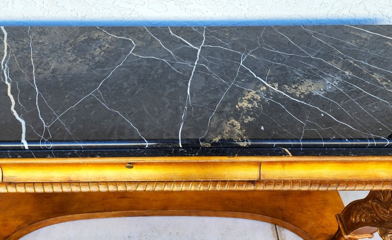 Console Table Marble & Giltwood Italian by HENREDON gallery