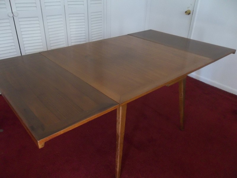 Early Jens Risom Mid-Century Modern Dining/card Table with 4 chairs