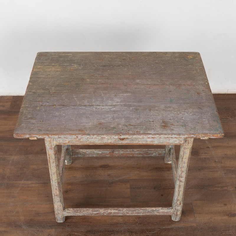 Original Gray Painted Pine Swedish Side Table, circa 1820-40 gallery