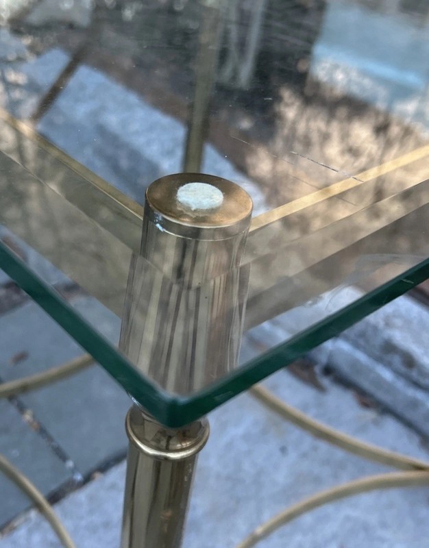 Vintage Labarge Hollywood Regency Brass Side Table With Hooved Feet, 1960s/70s gallery