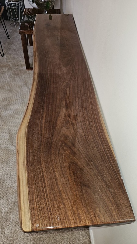 Live Edge Black Walnut Console Table gallery