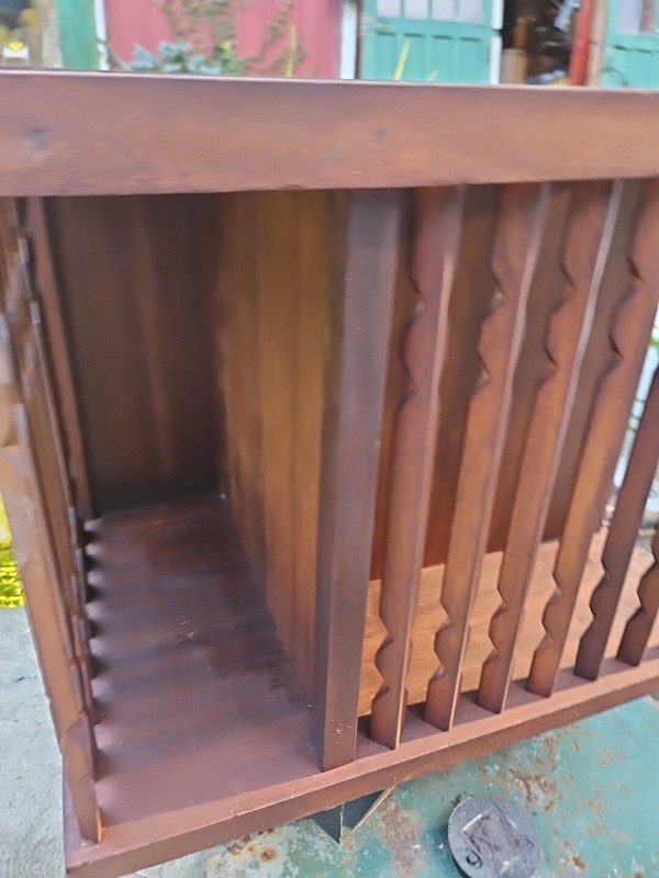 MCM OUTSTANDING walnut Rotating CUBE Accent Table Arthur Umanoff? 18.5x18.5x17.5 gallery