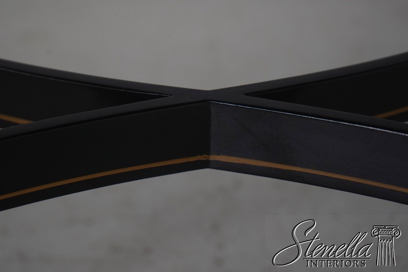 L72113: Vintage Black Lacquer Toleware Tray Top End Table gallery