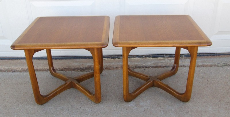 2 Lane Perception Snack Tables 18x18in 15in Tall Model 908-18 Mid Century Modern gallery