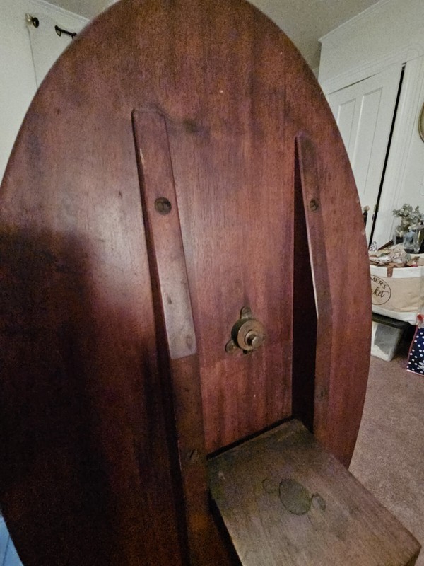 Antique. All original. Chippendale Style Mahogany Inlaid Oval Tilt Top Table gallery