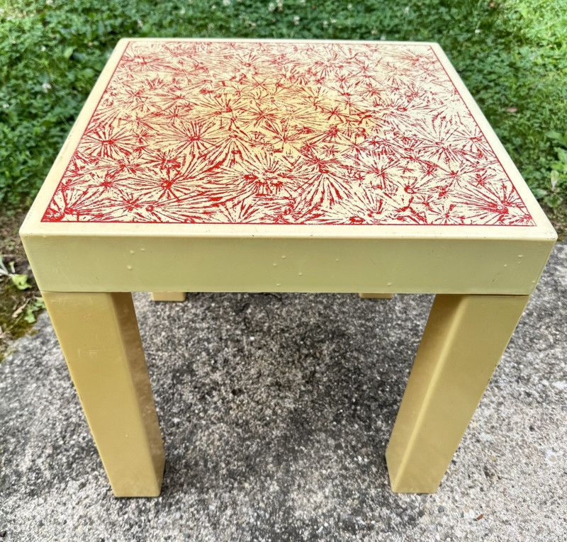 VTG 1970s Parsons Side Table Kartell Style Pop Art Syroco Plastic Black & White gallery