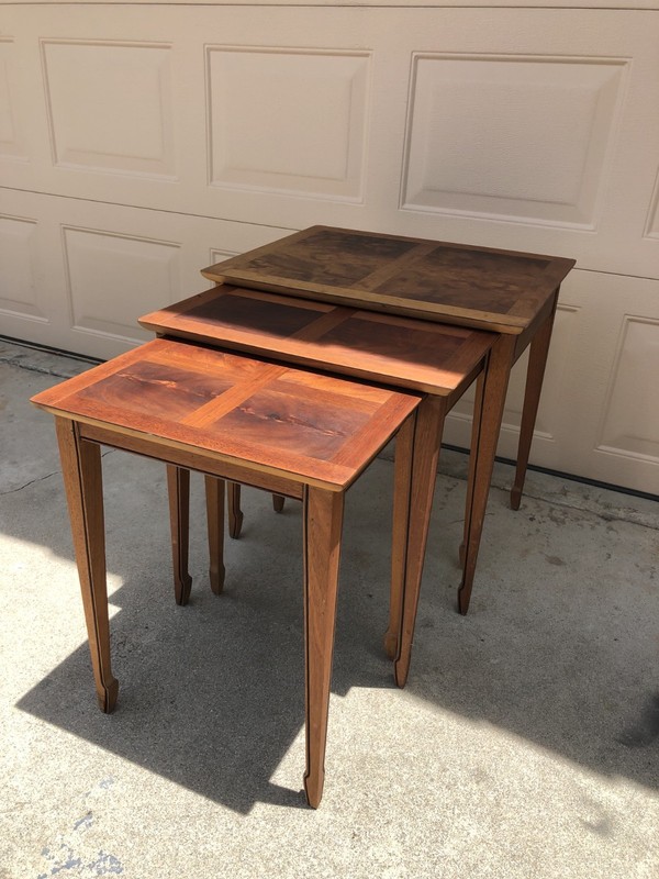 VINTAGE MID CENTURY MODERN SET 3 NESTING TABLES