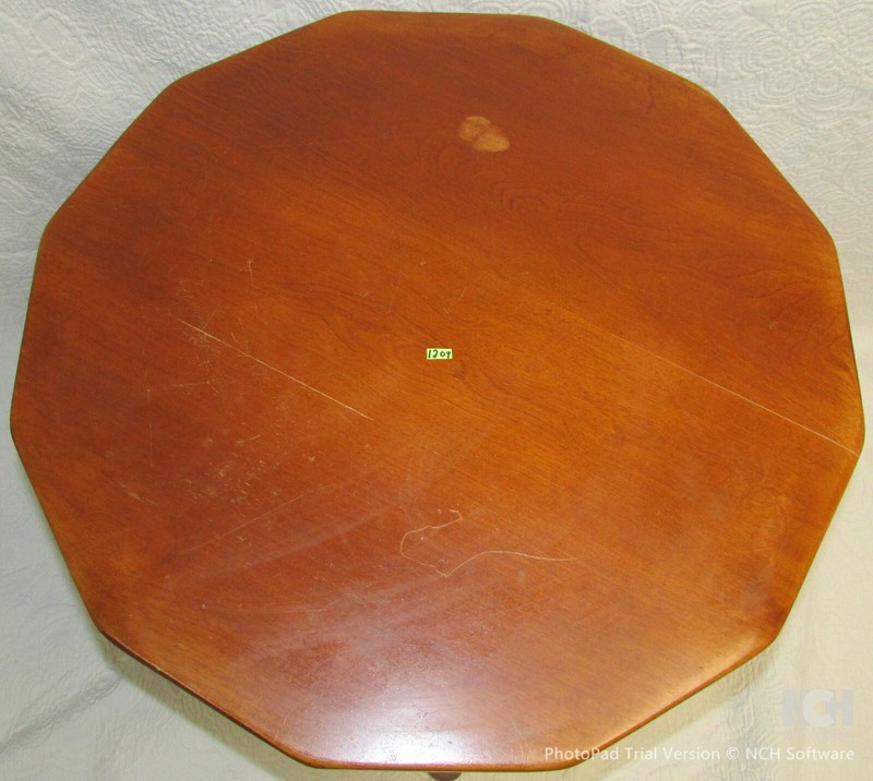 Rare and HTF CUSHMAN 3-150 3150 12-Sided Solid Rock Maple Mid-Century End Table gallery