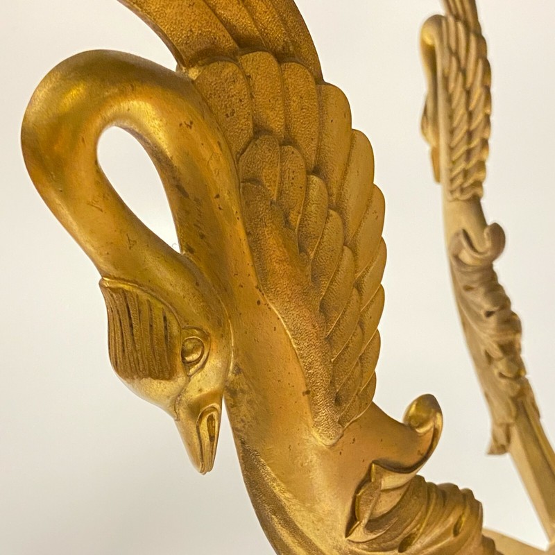 Gueridon Tripod Side Table Gilt Bronze in French Empire Style gallery