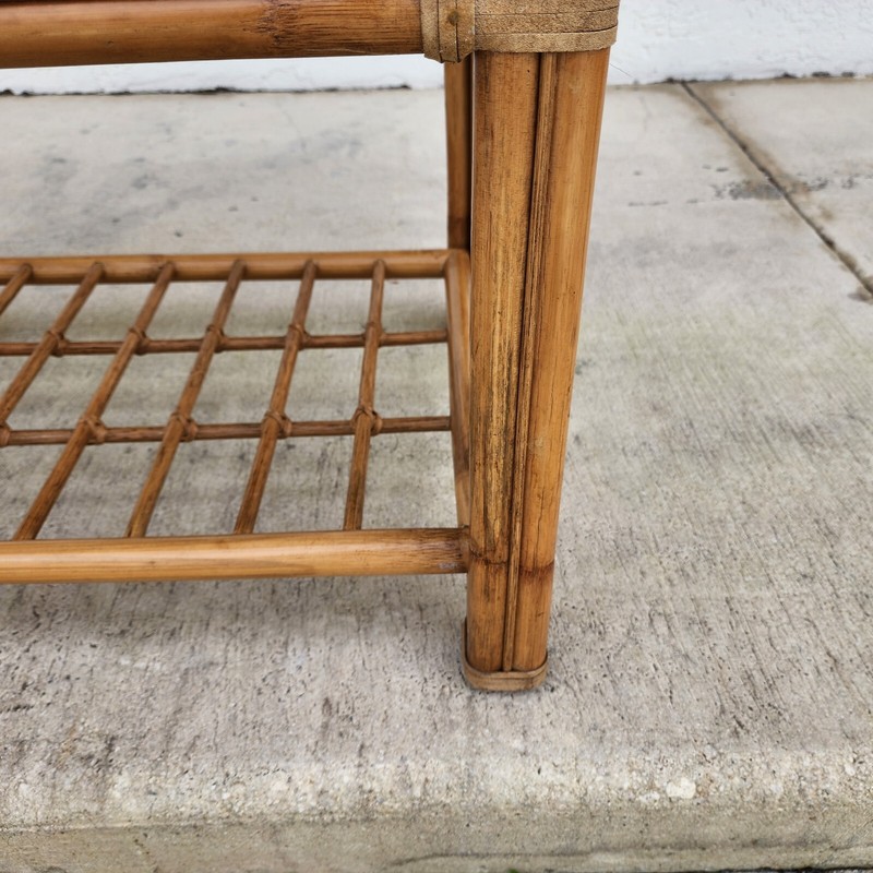 Vintage Bamboo Rattan Coffee Table gallery