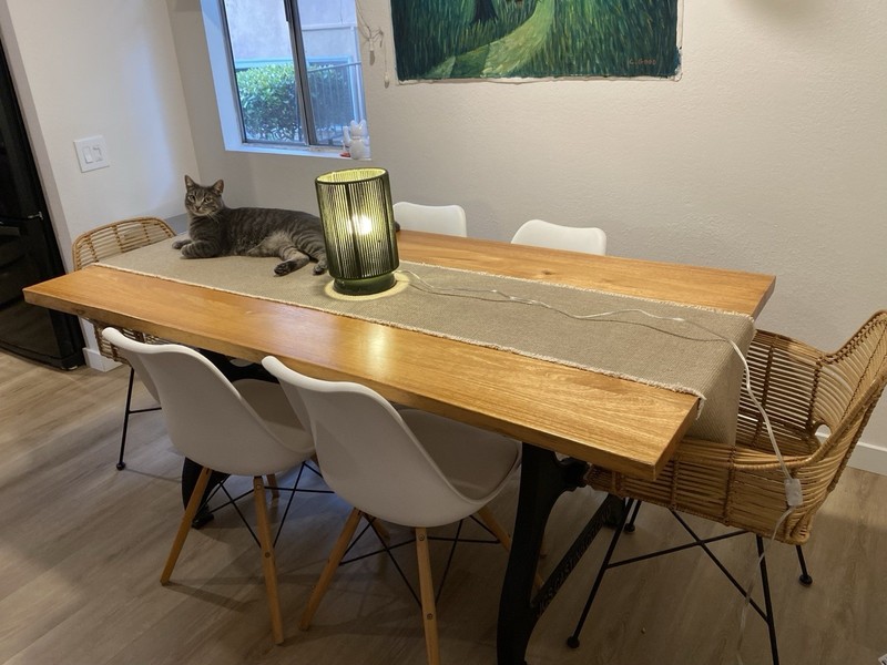 *LUXURY* Dining Room Table – Natural Mango Wood – Cast Iron Legs – Custom Made!