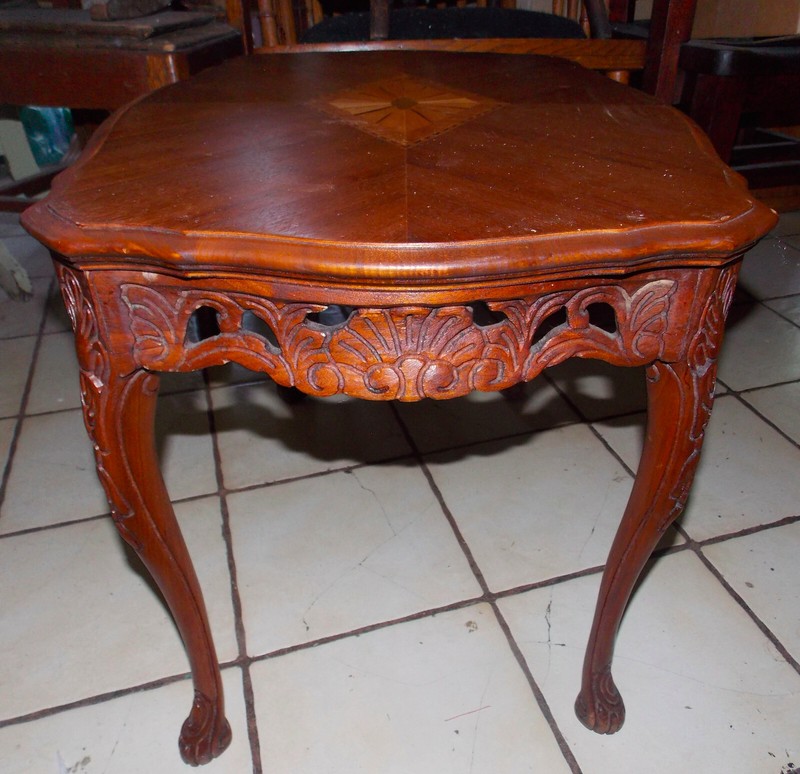 Mahogany Carved Inlaid Top Coffee Table (CT-246) gallery