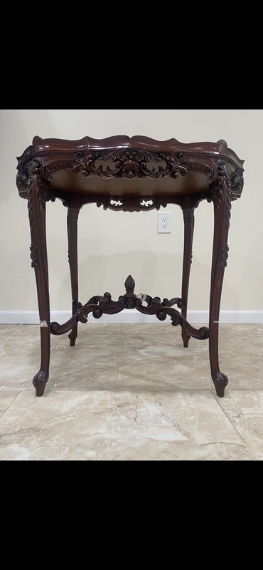 Walnut Carved Console Table Antique 19th Century French Louis XV In Mahogany gallery