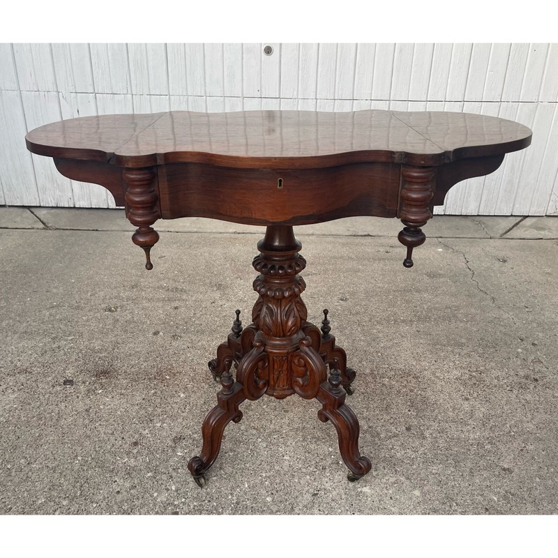 Antique Victorian Renaissance Revival Rosewood Occasional / Side Table