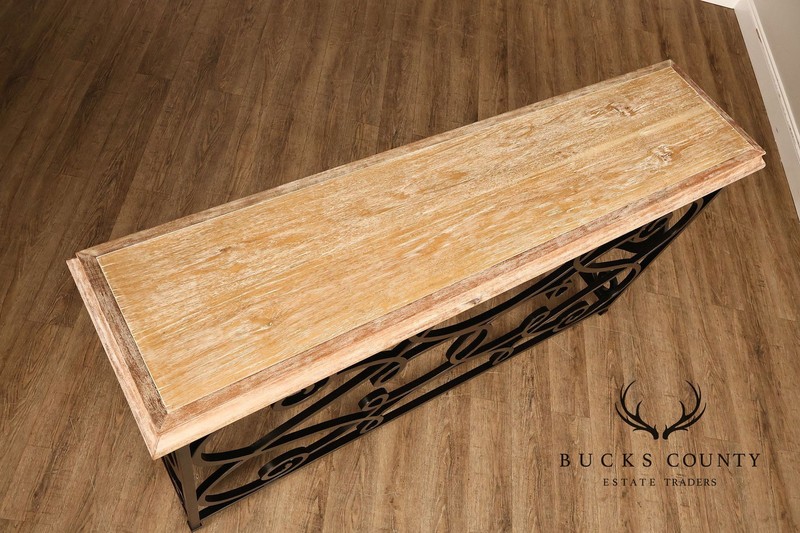 Jonathan Charles Artisan Collection Wrought Iron Console gallery
