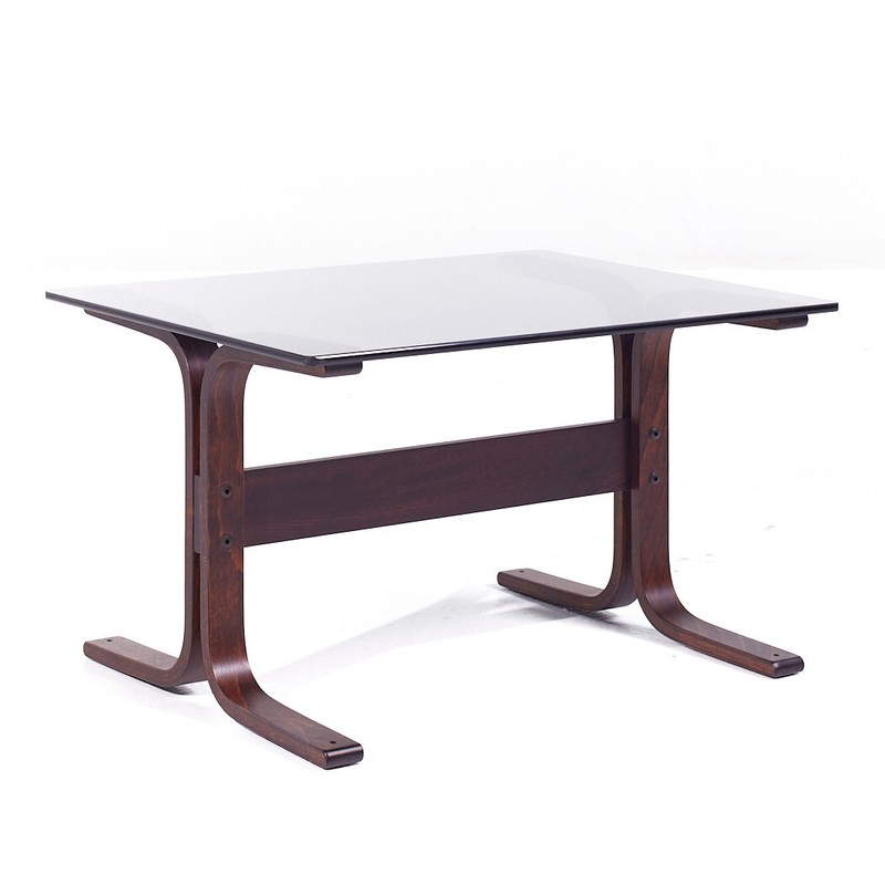 Ingmar Relling for Westnofa Siesta Mid Century Glass Top Side Table