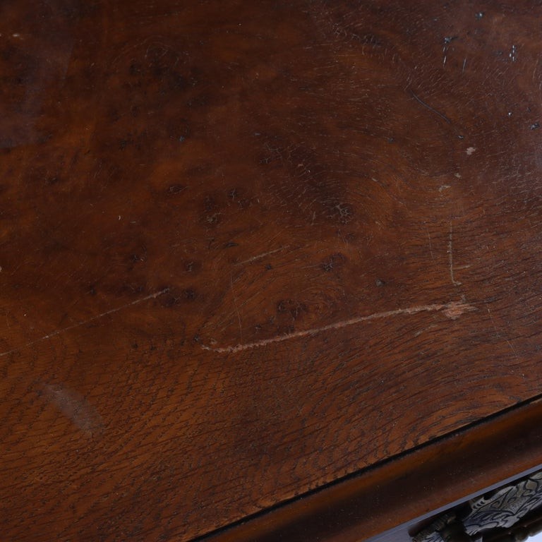 Antique Yorkshire High Point Elizabethan Burl Hall Table 20thC gallery